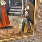 Quadro a óleo, pintura holandesa assinado por Tomásia, 1955