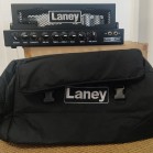 Conjunto de amplificador e subwoofer da marca Laney 