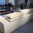 Chaise Longue em pele com 2 almofadas em pele