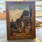 Quadro a óleo, pintura holandesa assinado por Tomásia, 1955